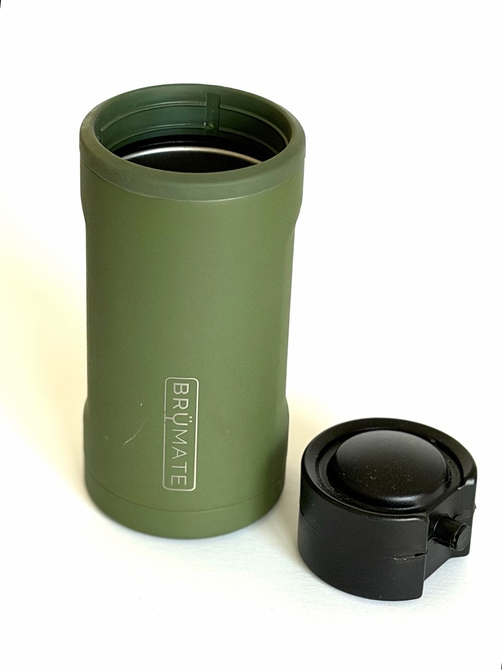 Brumate hopsulator 16 oz can cooler with adapter for 12 oz cans - army green
